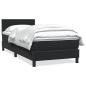 Preview: ARDEBO.de - Boxspringbett mit Matratze Schwarz 90x220 cm Samt
