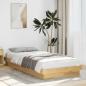 Preview: ARDEBO.de - Massivholzbett ohne Matratze 80x200 cm Eichenholz