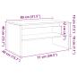 Preview: TV-Schrank Schwarz Eiche-Optik 80x40x40 cm Holzwerkstoff