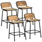 Preview: ARDEBO.de - Barhocker 4 Stk. 46x35,5x70 cm Raues Mango Massivholz
