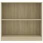 Preview: Bücherregal Sonoma-Eiche 80x24x75 cm Holzwerkstoff