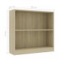 Preview: Bücherregal Sonoma-Eiche 80x24x75 cm Holzwerkstoff