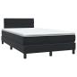 Preview: Boxspringbett mit Matratze Schwarz 120x210 cm Samt