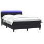 Preview: Boxspringbett mit Matratze Schwarz 140x210 cm Samt