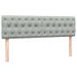 Preview: Boxspringbett mit Matratze Hellgrau 160x220 cm Samt