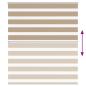 Preview: Zebrarollo Sandbraun 125x100 cm Stoffbreite 120,9 cm Polyester