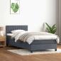 Preview: Boxspringbett mit Matratze Dunkelgrau 80x220 cm Samt