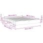 Preview: Massivholzbett ohne Matratze 150x200 cm Eichenholz