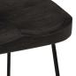 Preview: Barhocker 2 Stk. Schwarz 46x38x52 cm Mango Massivholz