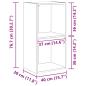 Preview: Bücherregal 2 Fächer Weiß 40x30x76,5 cm Holzwerkstoff