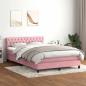 Preview: ARDEBO.de - Boxspringbett mit Matratze Rosa 160x210 cm Samt