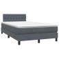 Preview: Boxspringbett mit Matratze Dunkelgrau 120x220 cm Samt