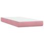 Preview: Boxspringbett mit Matratze Rosa 90x220 cm Samt
