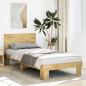 Preview: ARDEBO.de - Massivholzbett mit Kopfteil ohne Matratze 90x200 cm Eichenholz