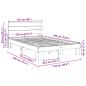 Preview: Massivholzbett mit Kopfteil ohne Matratze 120x190 cm Eichenholz
