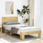 Preview: ARDEBO.de - Massivholzbett mit Kopfteil ohne Matratze 80x200 cm Eichenholz