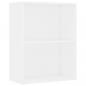 Preview: Bücherregal 2 Fächer Weiß 60x30x76,5 cm Holzwerkstoff