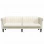 Preview: Sofa 3-Sitzer Creme Samt