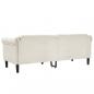 Preview: Sofa 3-Sitzer Creme Samt