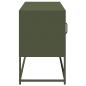 Preview: TV-Schrank Olivgrün 100,5x39x60,5 cm Stahl