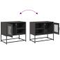 Preview: TV-Schrank Schwarz 68x39x60,5 cm Stahl