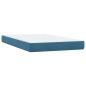 Preview: Boxspringbett mit Matratze Dunkelblau 120x220 cm Samt