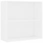Preview: Bücherregal Weiß 80x30x76,5 cm Holzwerkstoff