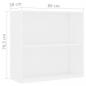 Preview: Bücherregal Weiß 80x30x76,5 cm Holzwerkstoff