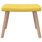 Preview: Relaxsessel mit Hocker Senfgelb Stoff