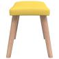 Preview: Relaxsessel mit Hocker Senfgelb Stoff
