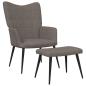 Preview: Relaxsessel mit Hocker Taupe Stoff