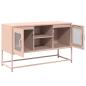 Preview: TV-Schrank Rosa 100,5x39x60,5 cm Stahl