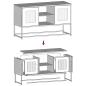 Preview: TV-Schrank Rosa 100,5x39x60,5 cm Stahl