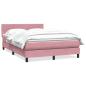 Preview: ARDEBO.de - Boxspringbett mit Matratze Rosa 140x220 cm Samt