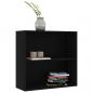 Preview: Bücherregal Schwarz 80x30x76,5 cm Holzwerkstoff