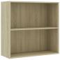 Preview: Bücherregal Sonoma-Eiche 80x30x76,5 cm Holzwerkstoff