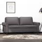 Preview: ARDEBO.de - 2-Sitzer-Sofa Grau 140 cm Kunstleder