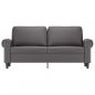 Preview: 2-Sitzer-Sofa Grau 140 cm Kunstleder