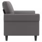 Preview: 2-Sitzer-Sofa Grau 140 cm Kunstleder