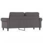 Preview: 2-Sitzer-Sofa Grau 140 cm Kunstleder