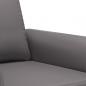 Preview: 2-Sitzer-Sofa Grau 140 cm Kunstleder