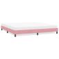 Preview: ARDEBO.de - Bettgestell ohne Matratze Rosa 180x220 cm Samt