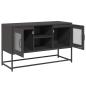 Preview: TV-Schrank Schwarz 100,5x39x60,5 cm Stahl