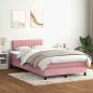 Preview: Boxspringbett mit Matratze Rosa 120x220 cm Samt