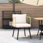 Preview: Gartenstuhl mit Kissen Natur Poly Rattan