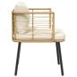 Preview: Gartenstuhl mit Kissen Natur Poly Rattan