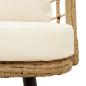Preview: Gartenstuhl mit Kissen Natur Poly Rattan
