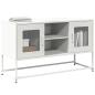 Preview: ARDEBO.de - TV-Schrank Weiß 100,5x39x60,5 cm Stahl