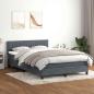 Preview: Boxspringbett mit Matratze Dunkelgrau 140x220 cm Samt