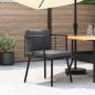 Preview: Gartensessel mit Kissen Schwarz Poly Rattan